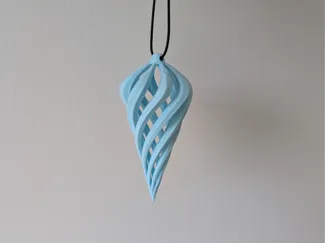 Christmas tree twisted ornament