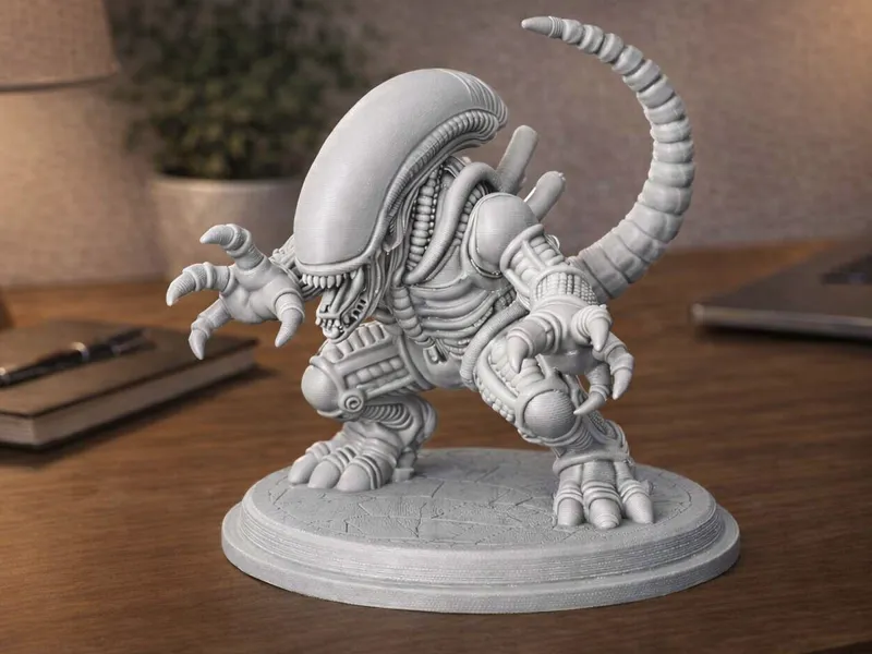 Chibi Alien Xenomorph Figurine