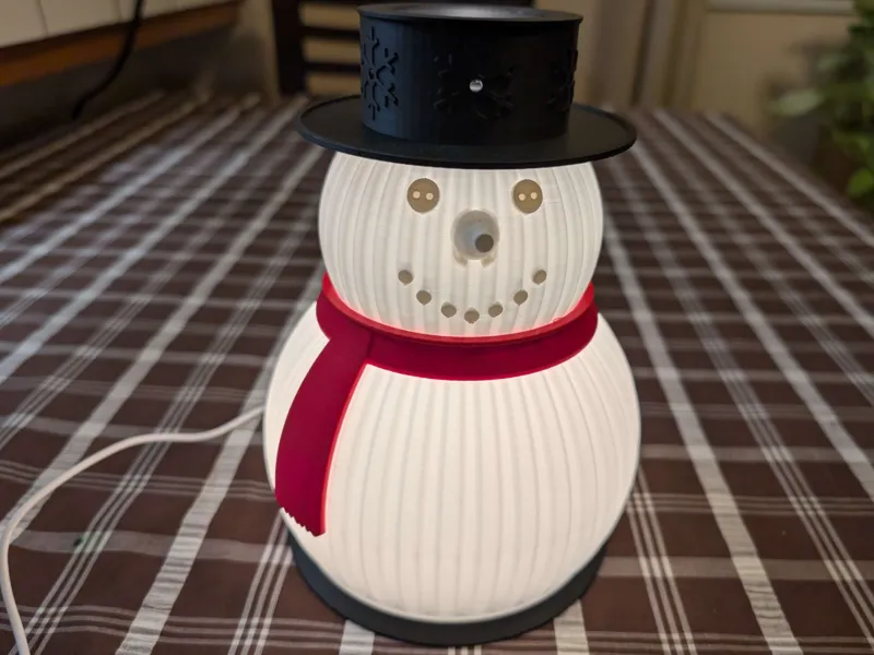 Snowman Lamp 