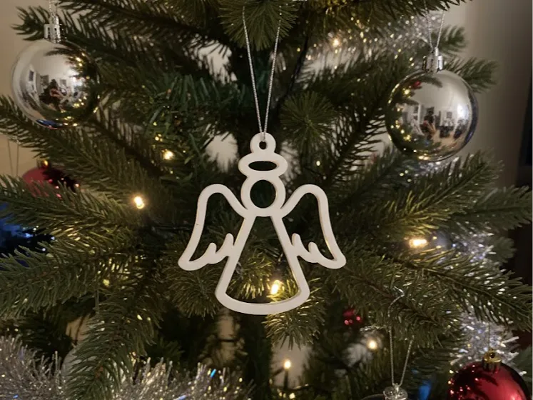 Christmas Angel Ornament – Minimalist 3D Print