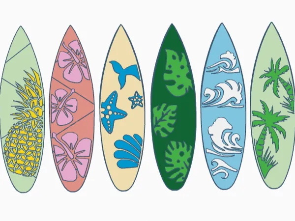 Porte-clés planche de surf