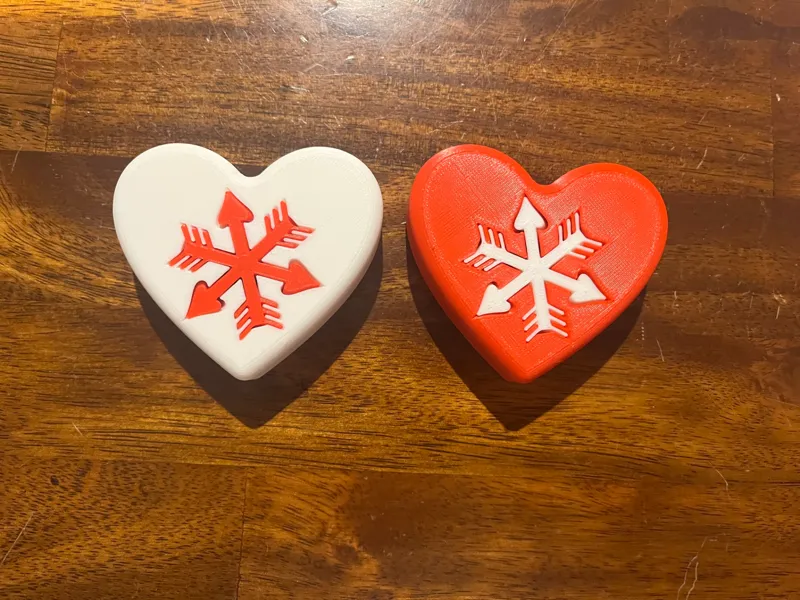 Heart pass-through with cupid arrows
