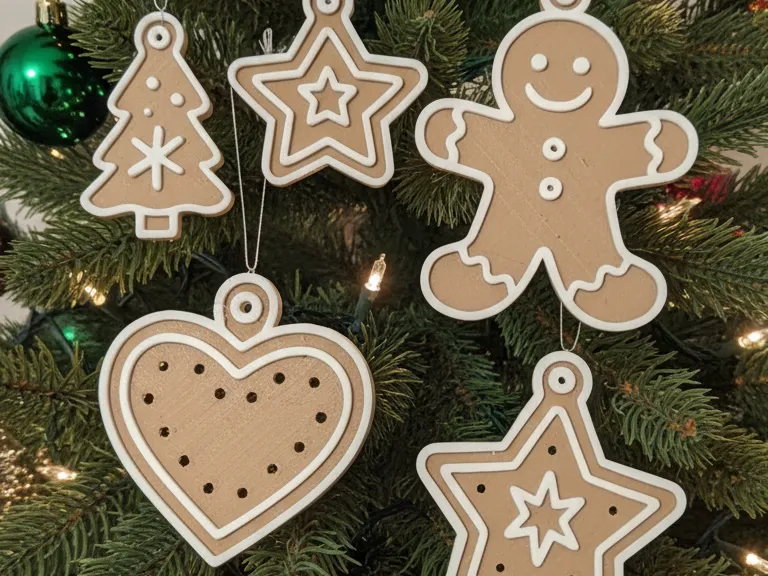 Weihnachtsanhänger im Lebkuchenlook