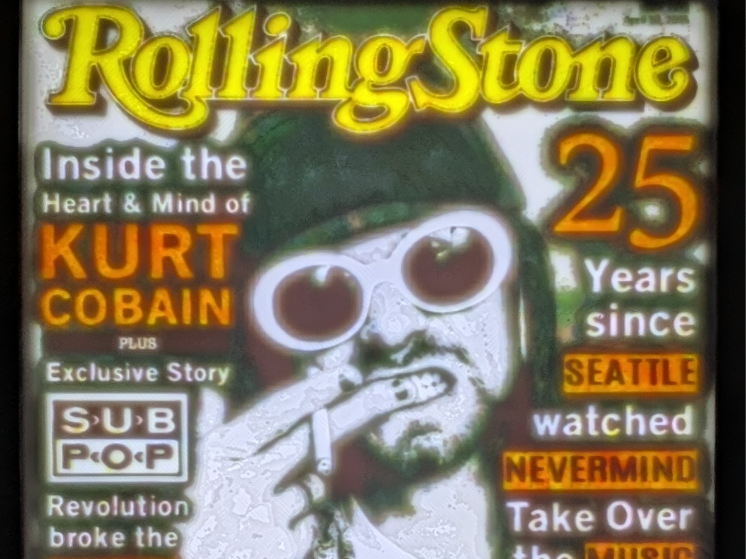 Rolling Stones Magazine Nirvana Kurt Cobain Litho