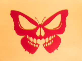 Butterfly Skull Wall Art