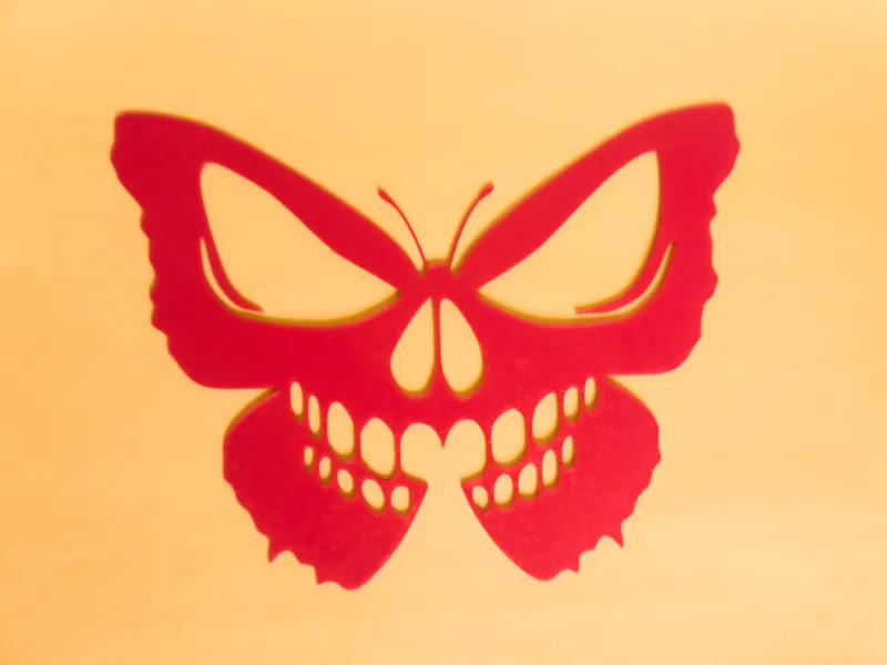 Butterfly Skull Wall Art