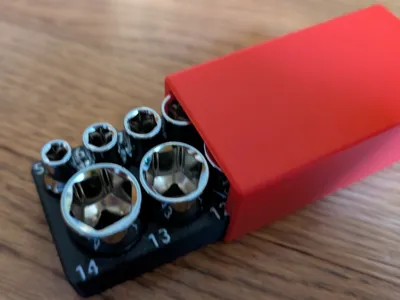 Case for 10 piece 1/4" socket set