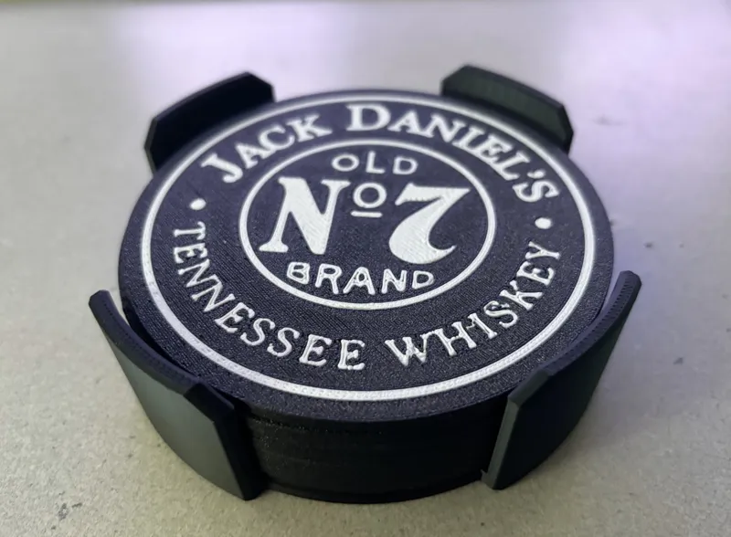 Jack Daniels coaster hold