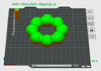with chocolate dipping