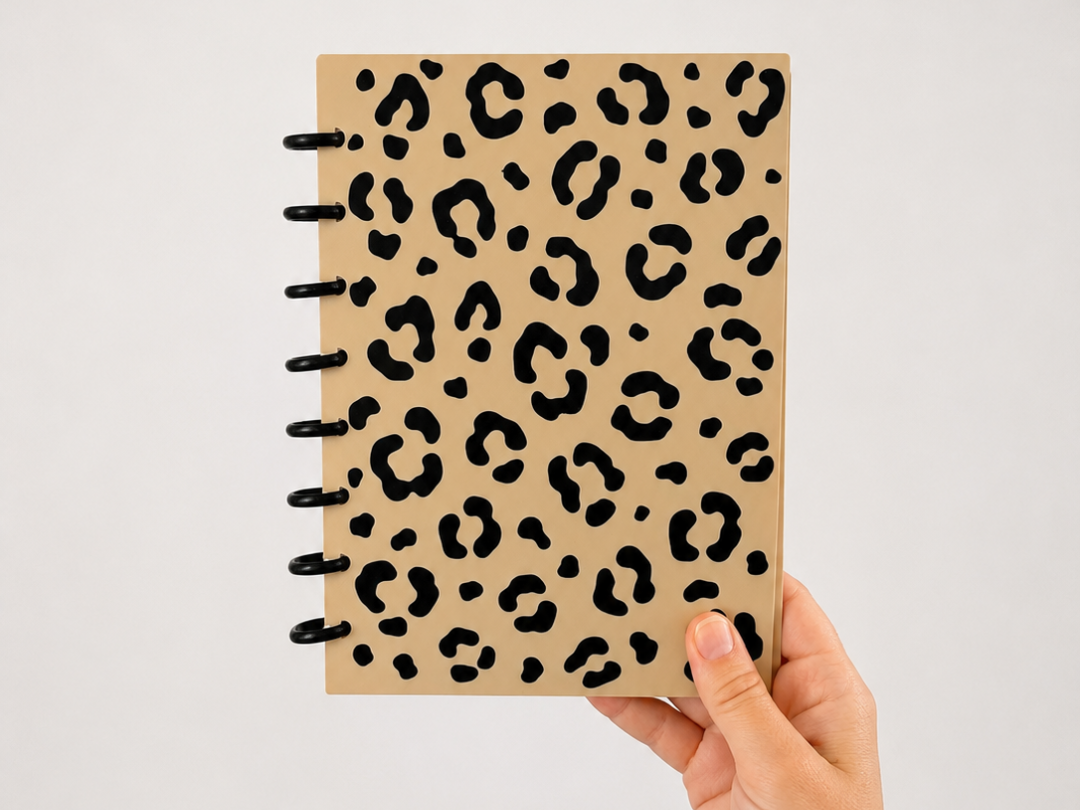 Leopard Print Disk Bound Notebook | A5 Refillable - 1