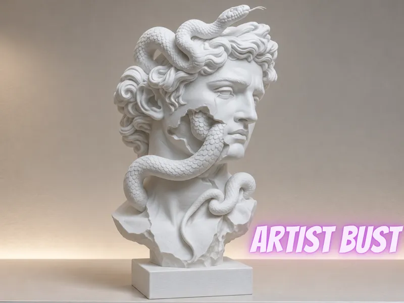 Busto Classico Scultura Decorativa 3D in PLA
