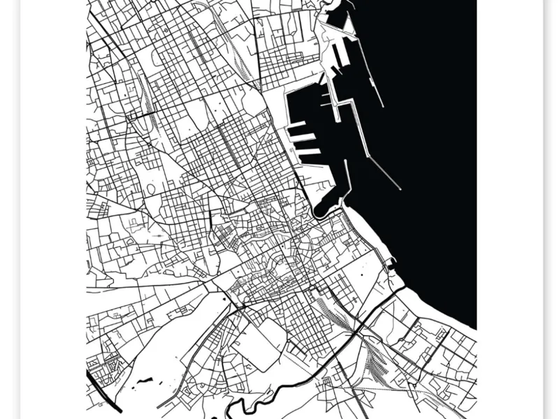 Palermo maps line art 