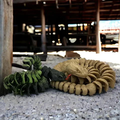 ARTICULATED RATTLE SNAKE!!! PRINT IN PLACE! view 4