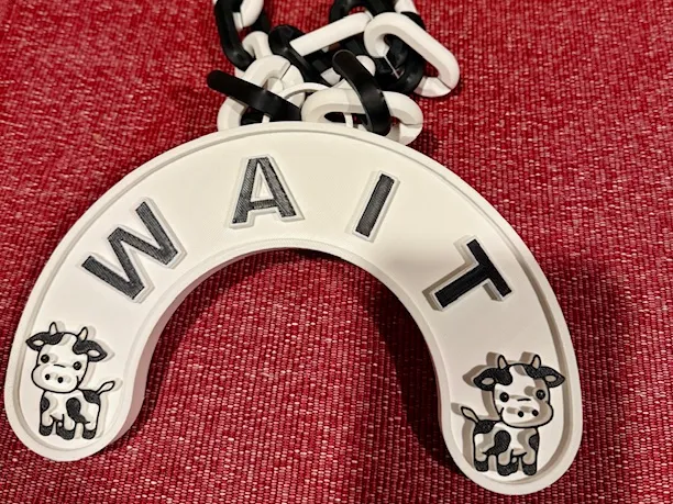A necklace with a cute Cow that makes no sense