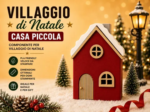 Soporte: Villaggio di Natale – Casa Piccola Illuminabile — referencia de MakerWorld