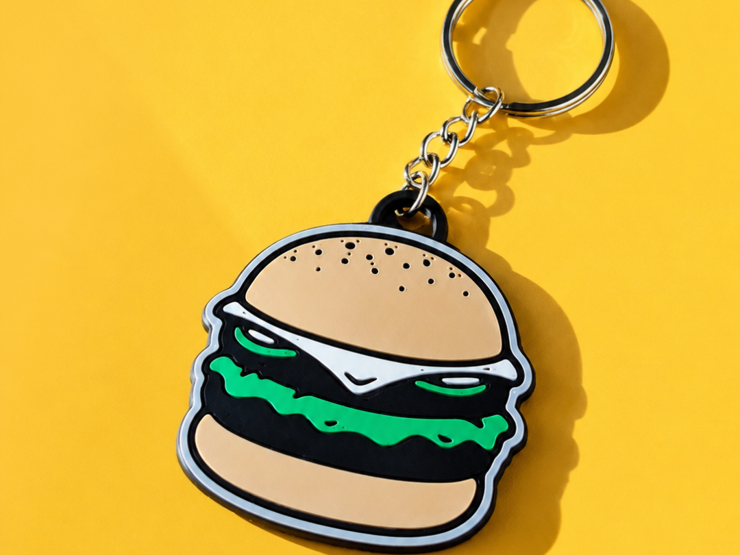 fun and unique burger keychain
