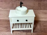 Meuble vasque miniature échelle 1:12 — photo 1