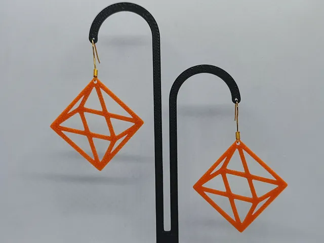 Aretes Fuego Abstracto