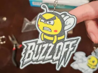 Buzz Off Cute Bee Keychain