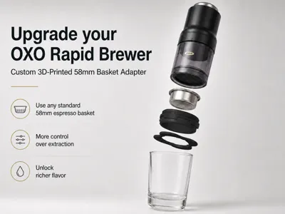 OXO Rapid Brewer 58mm Adapter | Coffee Bean Saver