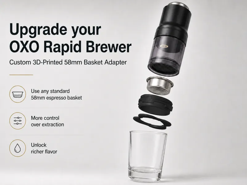 OXO Rapid Brewer 58mm Adapter | Coffee Bean Saver