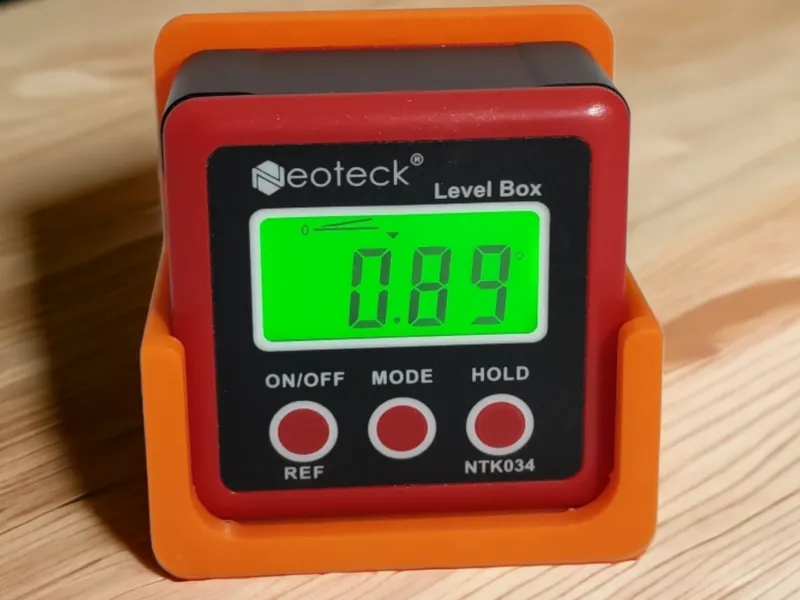 Wall-mounted digital inclinometer holder