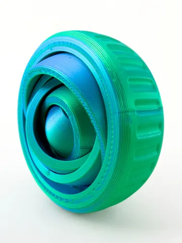 Objeto manipulable: 5 Ring Gyro Fidget Toy - Print in Place — vista de referencia 2