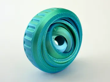 Objeto manipulable: 5 Ring Gyro Fidget Toy - Print in Place — vista de referencia 5