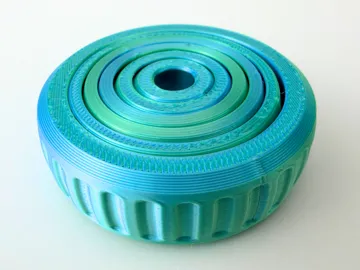 Objeto manipulable: 5 Ring Gyro Fidget Toy - Print in Place — vista de referencia 4