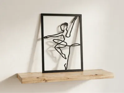 One Line picture "Elegant Ballerina Dancer"