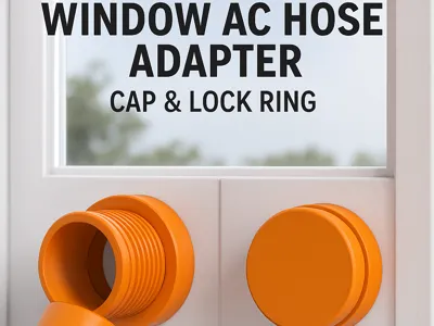 Window AC Hose Adapter – Cap & Lock Ring