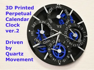 3D Printed Perpetual Calendar Clock Ver. 2