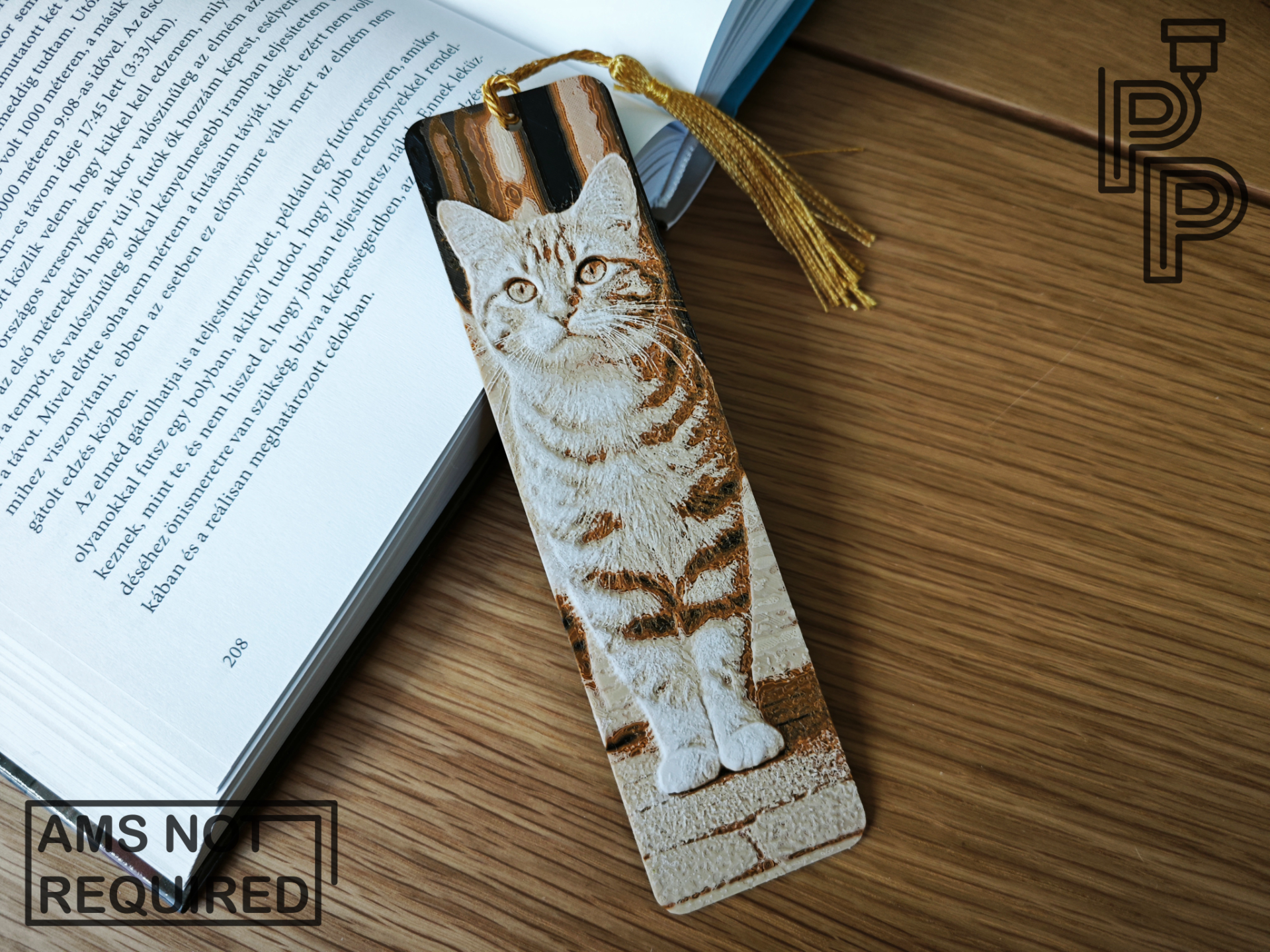 Golden Tabby Cat Bookmark