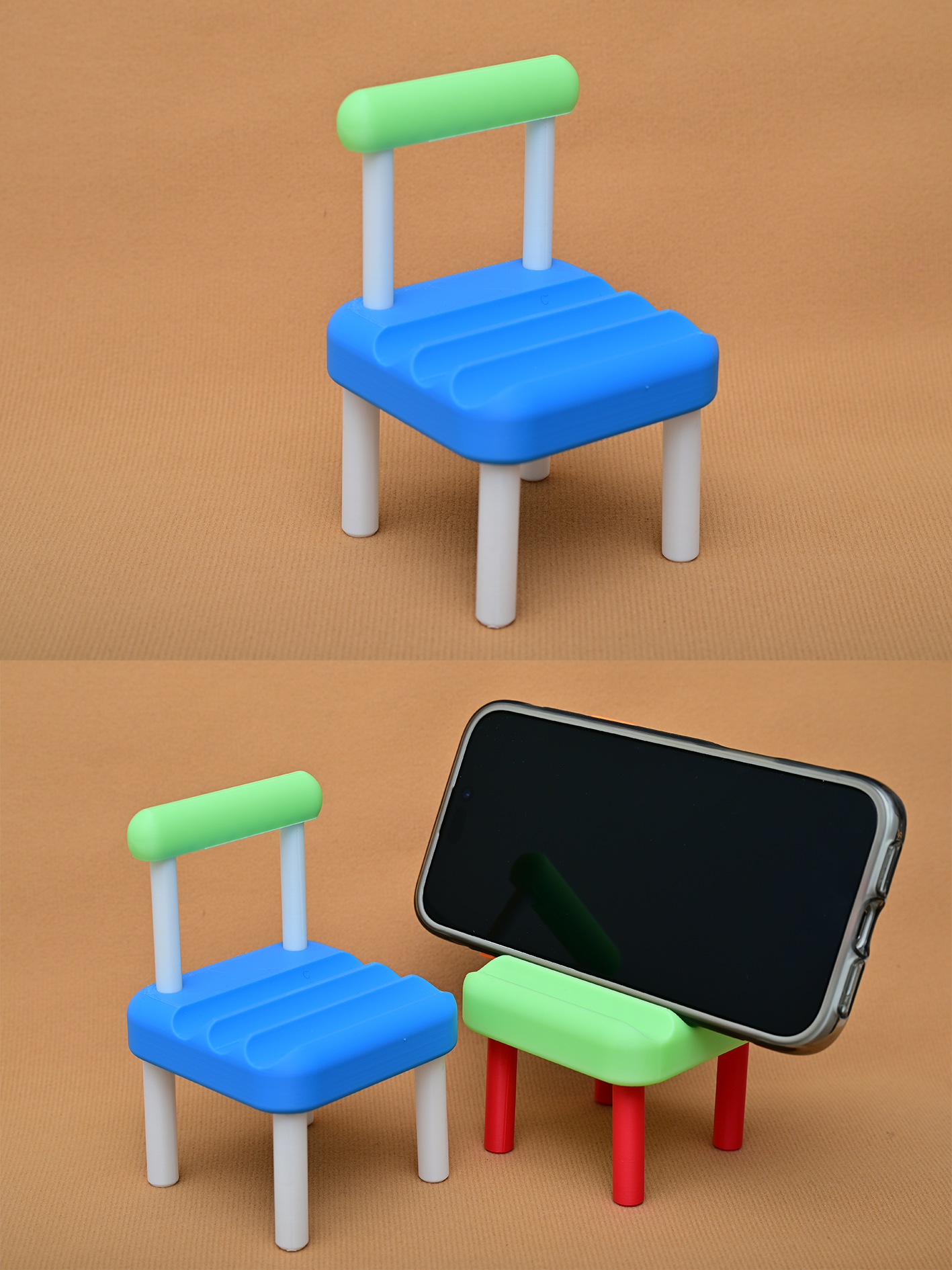 Miniatura 2 do modelo 3D 椅子手机支架（分件，无支撑）