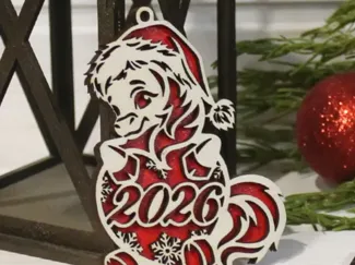 New Year toy horse for the Christmas tree