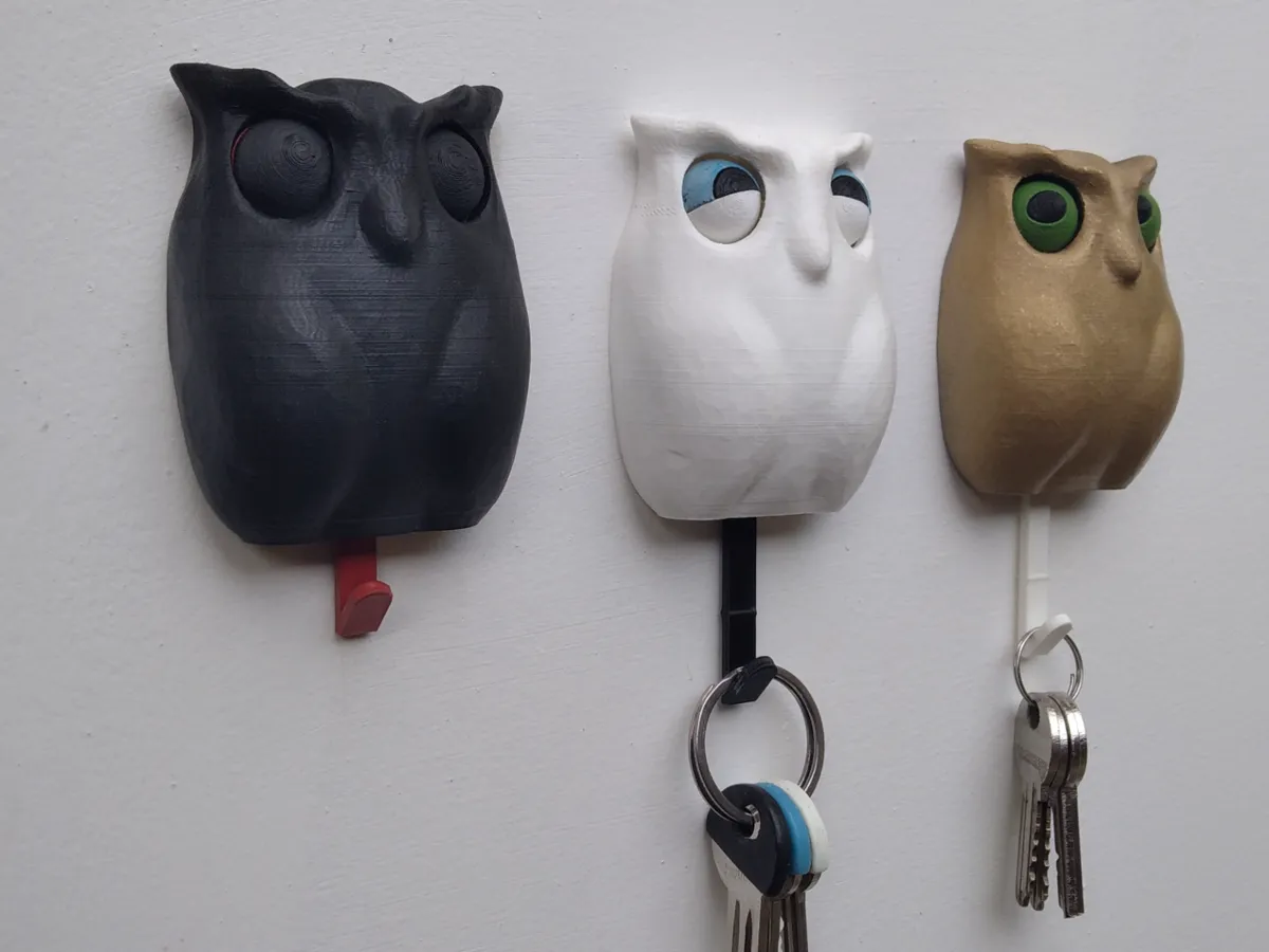 Magic Owl - Wall key holder by Sparki3D MakerWorld: Download Free 3D Models - 3D model önizlemesi