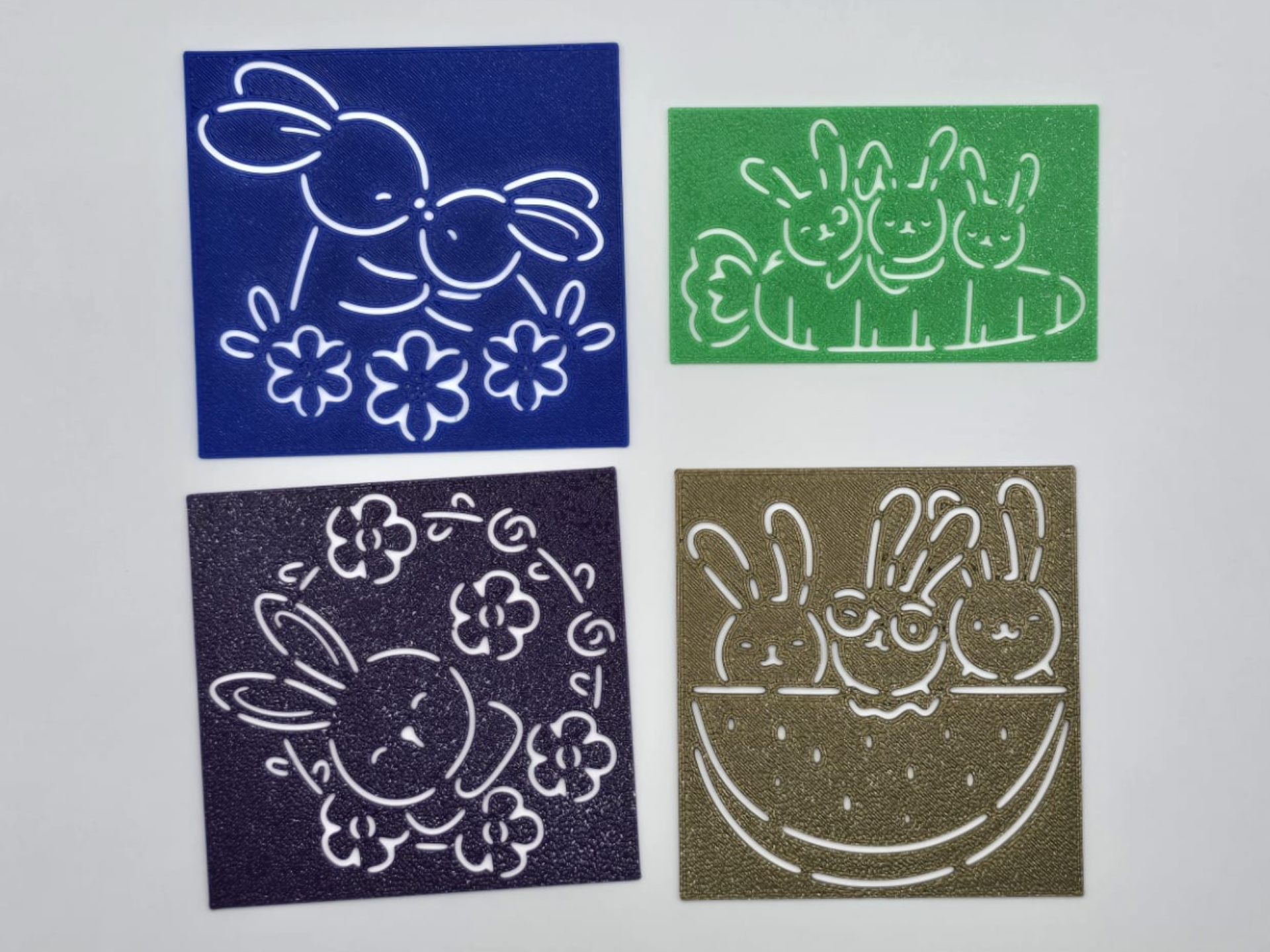 Easter Bunny Family Stencil Collection