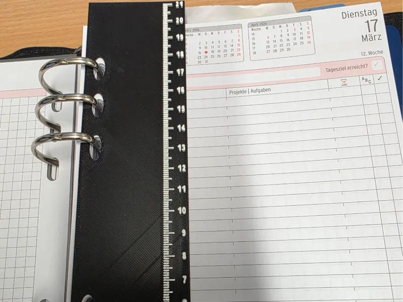 Chronoplan A5 Terminplaner Register mit Lineal