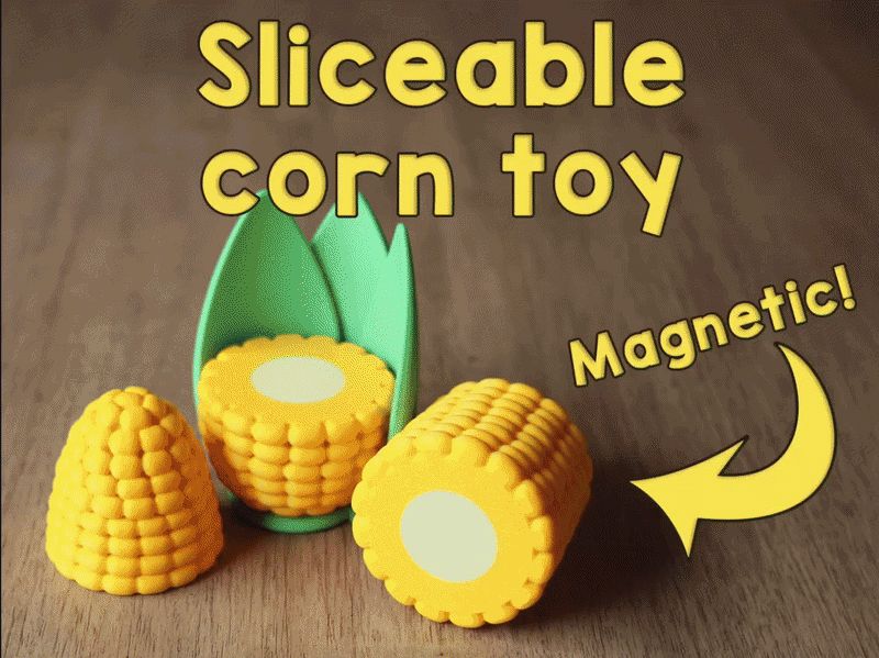 Sliceable magnetic corn