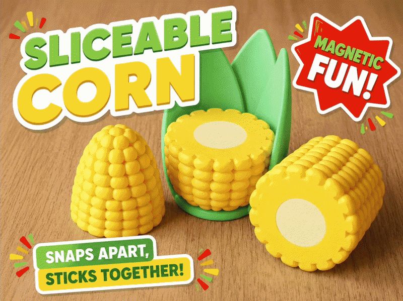 Sliceable magnetic corn