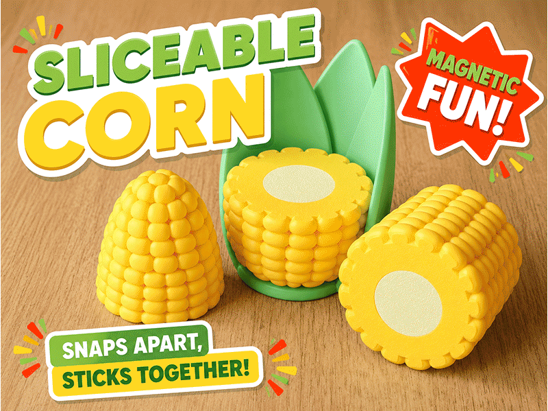 Sliceable magnetic corn