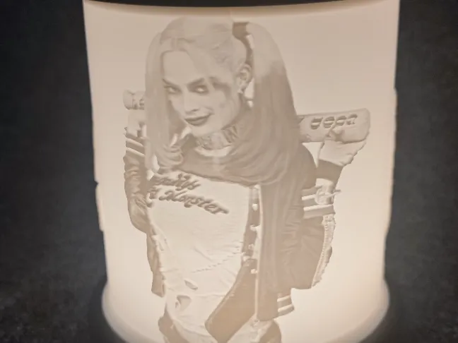 DC Harley Quinn &  Joker LED Litho Puck