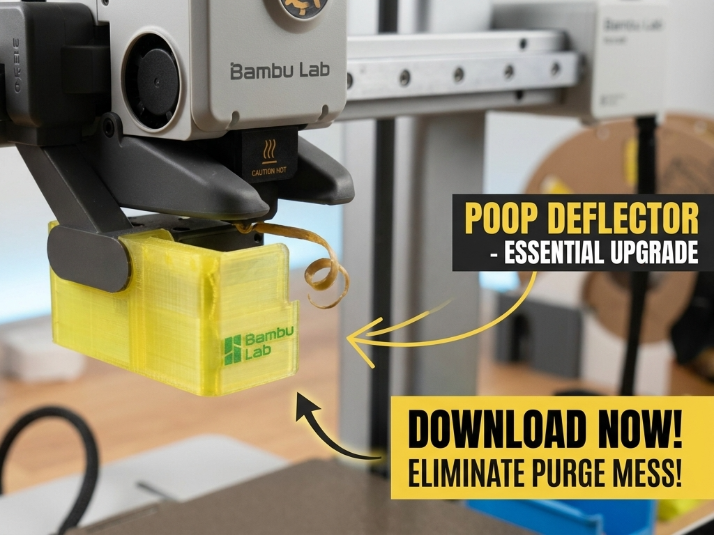 Purge Deflector and bin for Bambu Lab A1 & Mini
