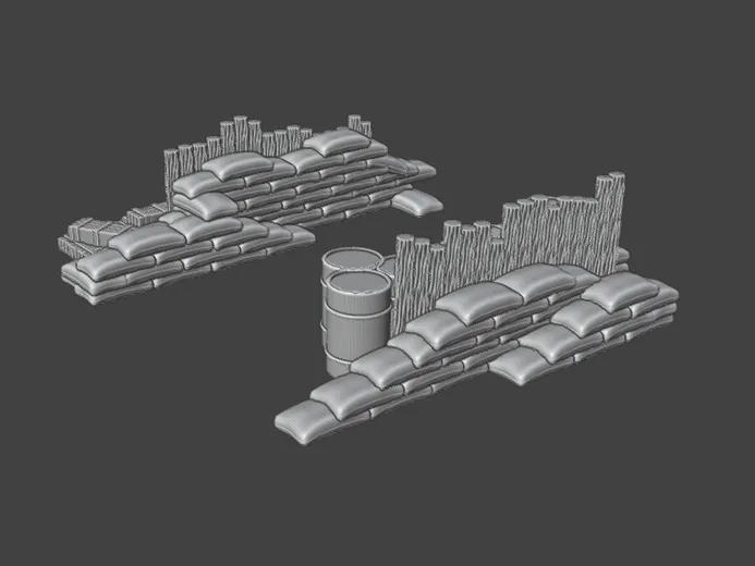 Sandbags structures: Supply depots