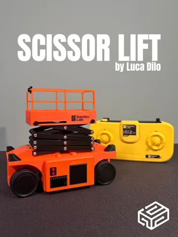 Modelo para impresión 3D: Cyberbrick Scissor Lift — vista de referencia 2