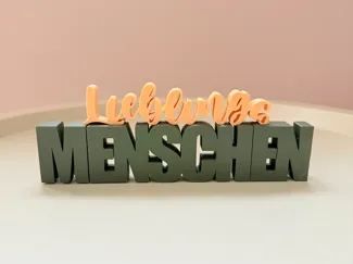Schriftzug Lieblingsmenschen