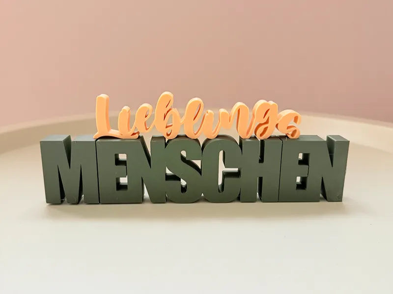 Schriftzug Lieblingsmenschen