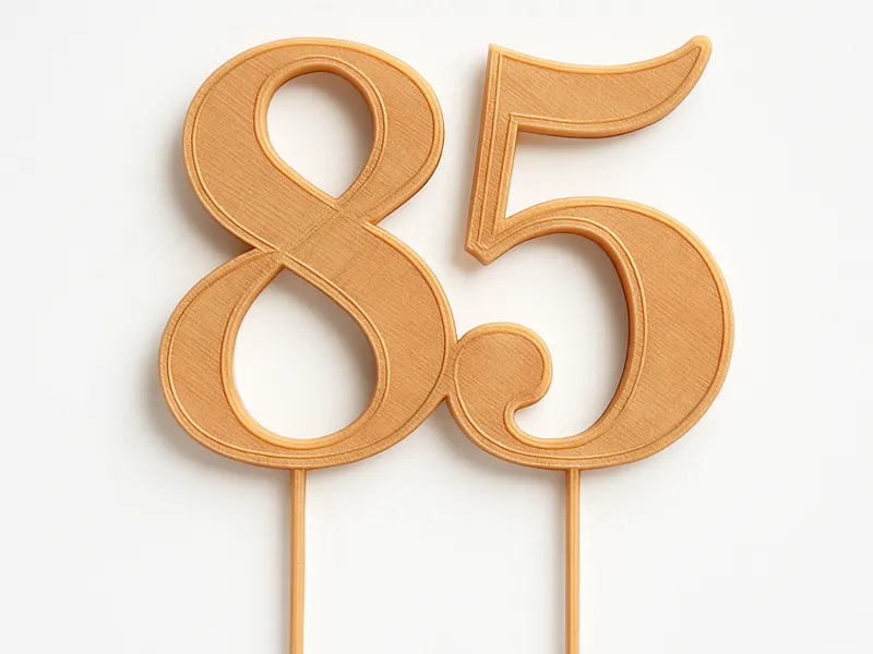 Birthday Cake Topper (Number 85 / 85 years)