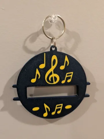 Accesorio para sujetar ligas de cabello: Music hair tie keychain — vista de referencia 2