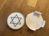 Dessous de verre étoile de David avec boîte — photo 3